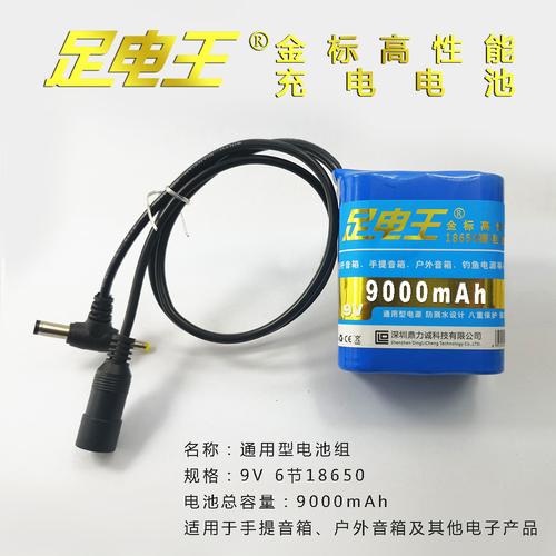 足電王18650鋰電池組9V 為音箱與電子設備注入持久動力
